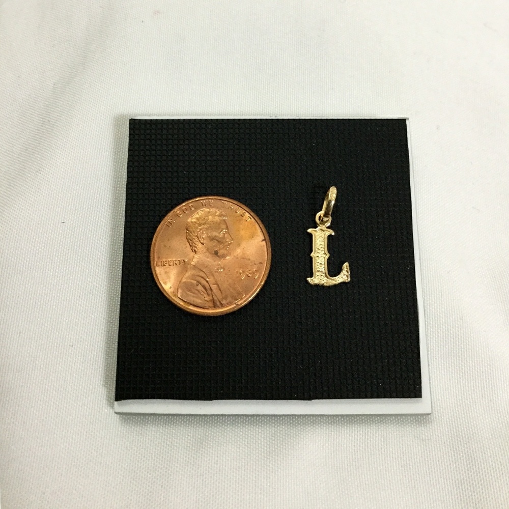 Solid 18k Initial Pendant - image 6